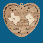 Custom Name Long Distance Family Christmas Gifts - Personalized Ornament