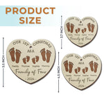 Custom Name First Christmas Family of Four Gifts - Personalized Ornament