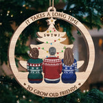 Custom Initial Christmas Gifts for Old Friends - Personalized Ornament
