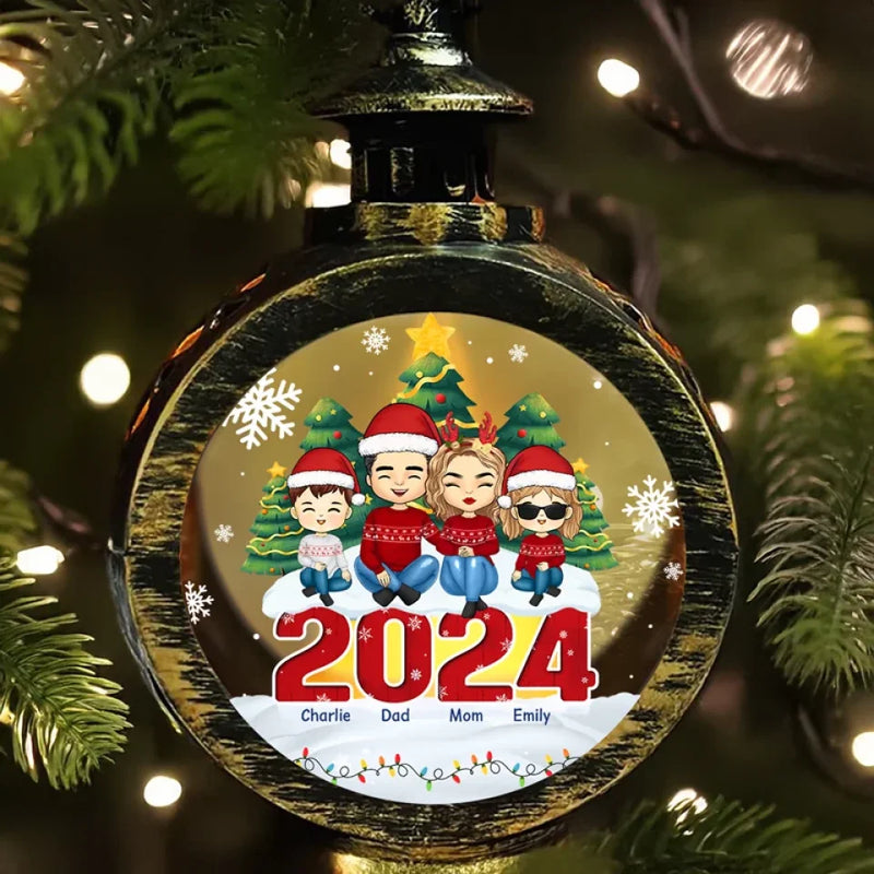 Keep Calm And Have A Merry Christmas - Family Personalized Custom Candlelight Lantern Ornament - Christmas Gift For Family Members