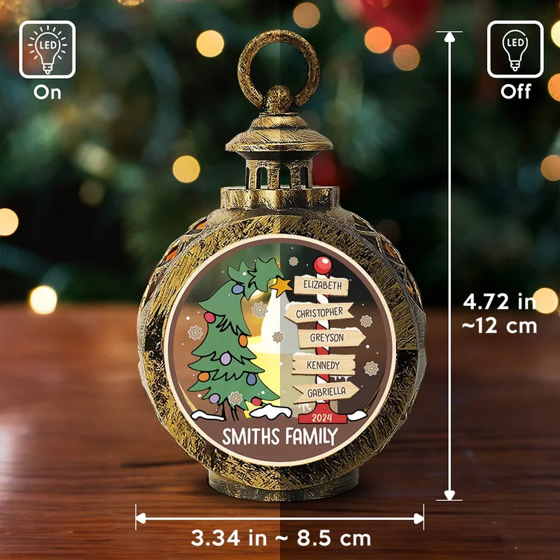 Family Is Where Life Begins And Love Never Ends - Family Personalized Custom Candlelight Lantern Ornament - Christmas Gift For Family Members