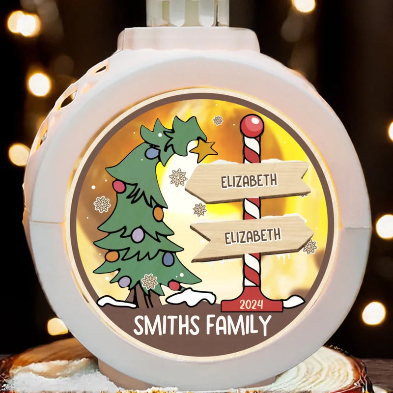 Family Is Where Life Begins And Love Never Ends - Family Personalized Custom Candlelight Lantern Ornament - Christmas Gift For Family Members