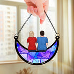 Friends Are The Siblings God Never Gave Us - Family Personalized Window Hanging Suncatcher Ornament - Christmas Gift For Best Friends, Sisters