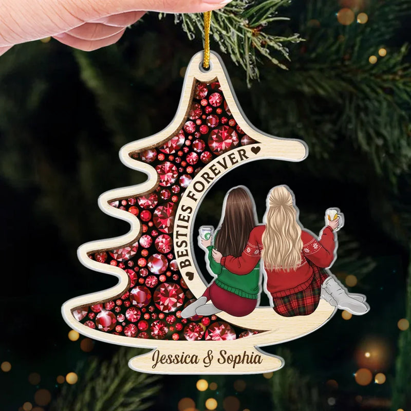 Our Friendship Makes The Season Even More Joyful - Bestie Personalized Custom Ornament - Acrylic Custom Shaped - Christmas Gift For Best Friends, BFF, Sisters