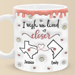 Friendship Transcends Distance And Time - Bestie Personalized Custom 3D Inflated Effect Printed Mug - Gift For Best Friends, BFF, Sisters