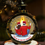 Custom Name Funny Couple Christmas Gifts - Personalized Candlelight Lantern Ornament
