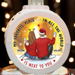 Custom Name Funny Couple Christmas Gifts - Personalized Candlelight Lantern Ornament