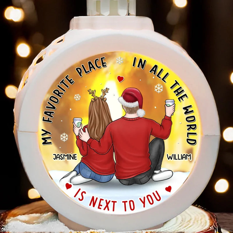 We Are Writing Our Love Story - Couple Personalized Custom Candlelight Lantern Ornament - Christmas Gift For Husband Wife, Anniversary