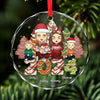 Home Is Where Christmas Begins - Family Personalized Custom Circle Glass Ornament - Christmas Gift For Family Members