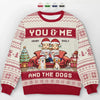 Pawsitively Grateful For The Joy My Pet Brings This Christmas - Dog & Cat Personalized Custom Ugly Sweatshirt - Unisex Wool Jumper - Christmas Gift For Husband Wife, Anniversary, Pet Owners, Pet Lovers