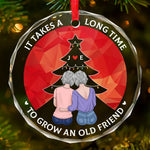 Custom Best Friend Christmas Gifts - Personalized Glass Ornament