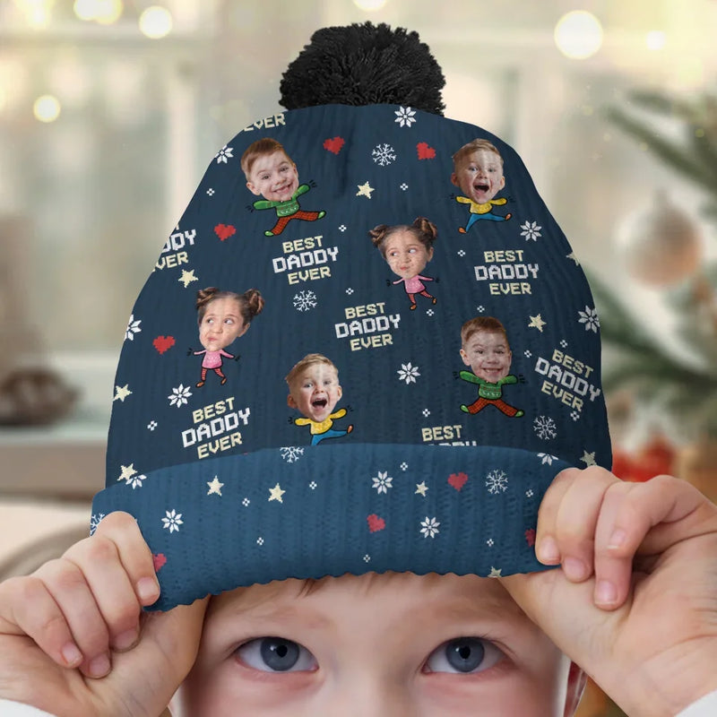 Custom Photo May You Experience A Magical Christmas - Family Personalized Custom Christmas Beanie Hat - Christmas Gift For Family Members
