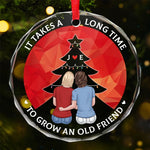 Custom Best Friend Christmas Gifts - Personalized Glass Ornament