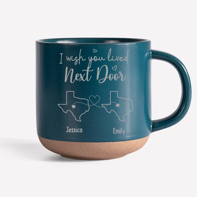 I Wish We Lived Closer - Bestie Personalized Custom Pottery Mug - Gift For Best Friends, BFF, Sisters - New Arrival, AMZ
