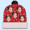 Custom Photo Family Makes Every Holiday Moment Special - Family Personalized Custom Christmas Beanie Hat - Christmas Gift For Family Members