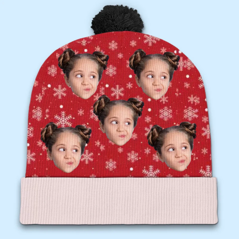 Custom Photo Family Makes Every Holiday Moment Special - Family Personalized Custom Christmas Beanie Hat - Christmas Gift For Family Members