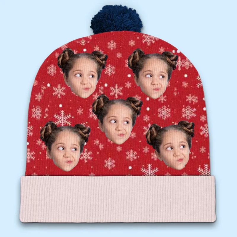 Custom Photo Family Makes Every Holiday Moment Special - Family Personalized Custom Christmas Beanie Hat - Christmas Gift For Family Members