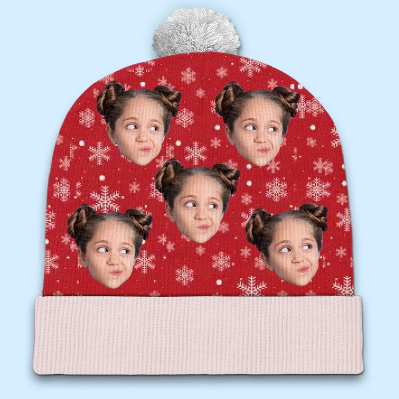 Custom Photo Family Makes Every Holiday Moment Special - Family Personalized Custom Christmas Beanie Hat - Christmas Gift For Family Members