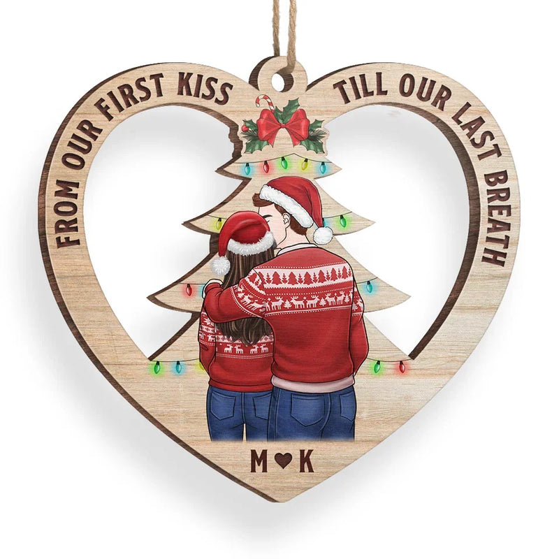 With You, Every Moment Is Special - Couple Personalized Custom Ornament - Wood Custom Shaped - Christmas Gift For Husband Wife, Anniversary