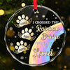 I Crossed The Rainbow Bridge Knowing I Was Loved - Memorial Personalized Custom Circle Glass Ornament - New Arrival, Sympathy Gift, Christmas Gift For Pet Owners, Pet Lovers AMZ