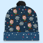 Custom Photo May You Experience A Magical Christmas - Family Personalized Custom Christmas Beanie Hat - Christmas Gift For Family Members