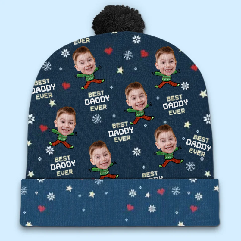 Custom Photo May You Experience A Magical Christmas - Family Personalized Custom Christmas Beanie Hat - Christmas Gift For Family Members
