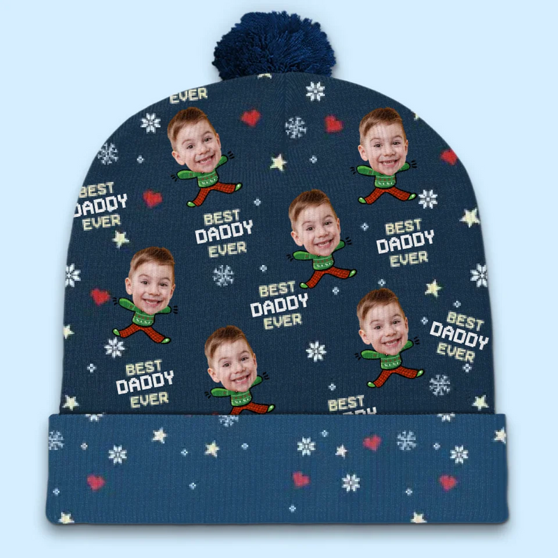 Custom Photo May You Experience A Magical Christmas - Family Personalized Custom Christmas Beanie Hat - Christmas Gift For Family Members