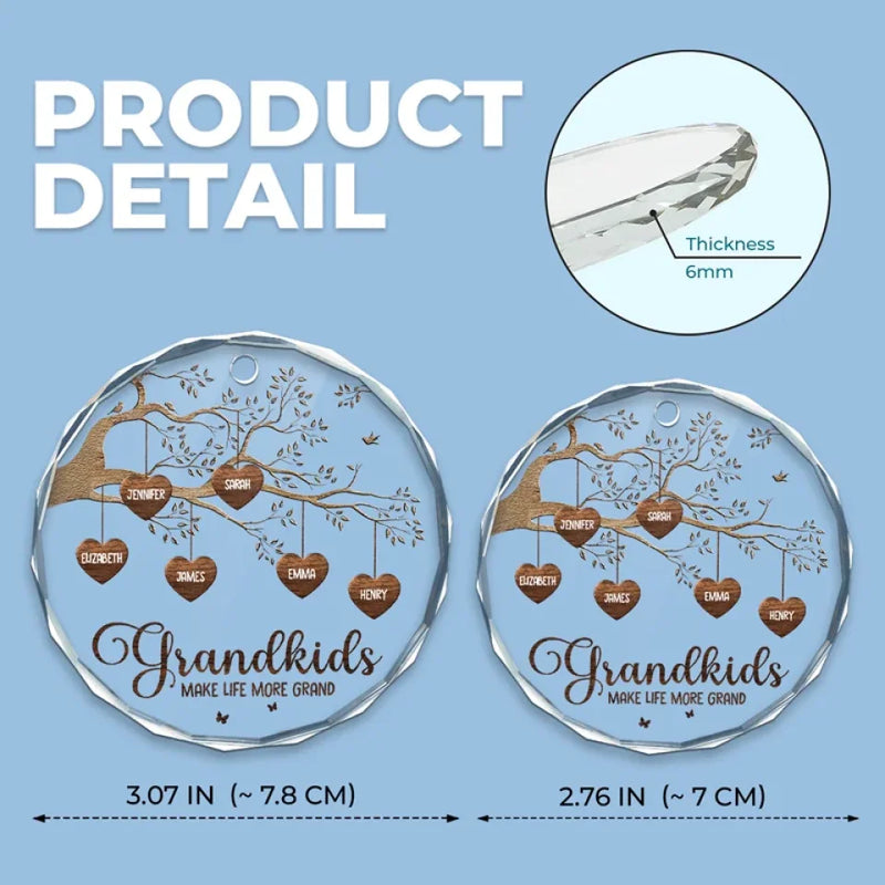 Every House Needs A Grandmother In It - Family Personalized Custom Circle Glass Ornament - Christmas Gift For Grandma