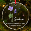 Besties For Life, Soulmates Forever - Bestie Personalized Custom Circle Glass Ornament - Christmas Gift For Best Friends, BFF, Sisters