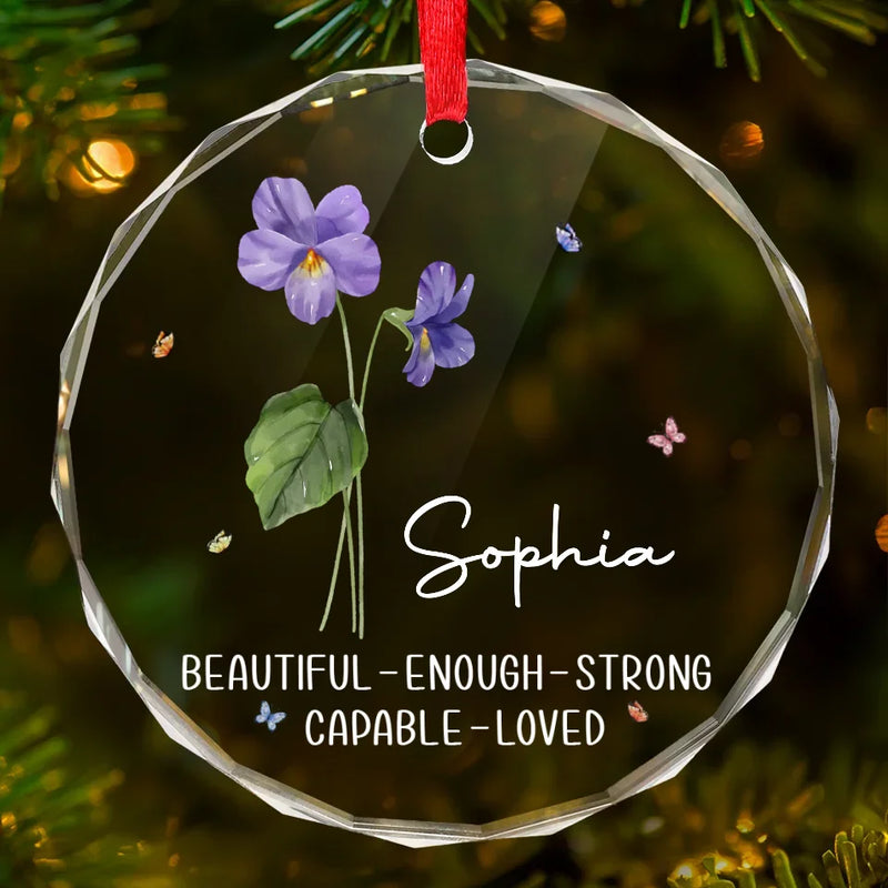 Besties For Life, Soulmates Forever - Bestie Personalized Custom Circle Glass Ornament - Christmas Gift For Best Friends, BFF, Sisters