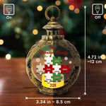 Lighting Up The Holiday Season - Family Personalized Custom Candlelight Lantern Ornament - Christmas Gift For Family Members