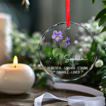 Besties For Life, Soulmates Forever - Bestie Personalized Custom Circle Glass Ornament - Christmas Gift For Best Friends, Sisters, Daughter