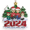 The Holidays Are A Time For Family - Family Personalized Custom Ornament - Wood Custom Shaped - Christmas Gift For Family Members