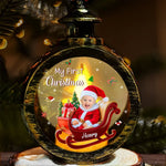 Custom Photo Tiny Hands, Big Christmas Magic - Family Personalized Custom Candlelight Lantern Ornament - Christmas Gift For Baby Kids, Newborn Baby, First Christmas