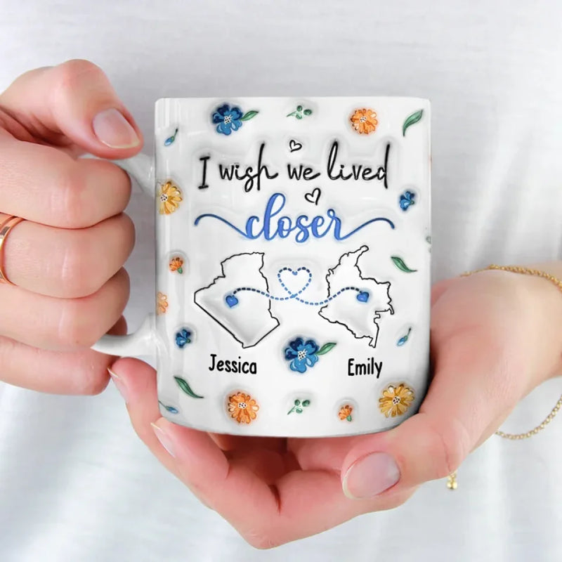 No Distance Can Dim The Light Of Our Friendship - Bestie Personalized Custom 3D Inflated Effect Printed Mug - Gift For Best Friends, BFF, Sisters