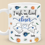 No Distance Can Dim The Light Of Our Friendship - Bestie Personalized Custom 3D Inflated Effect Printed Mug - Gift For Best Friends, BFF, Sisters