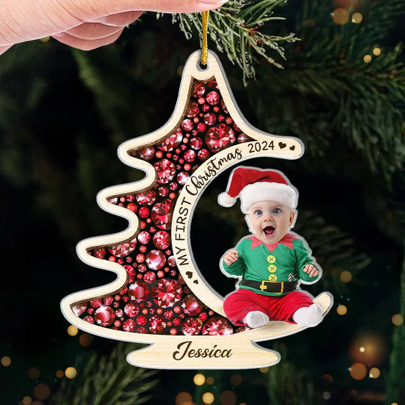 Custom Photo A Baby’s Smile Is The Best Christmas Gift Of All - Family Personalized Custom Ornament - Acrylic Custom Shaped - Christmas Gift For Baby Kids, Newborn Baby, First Christmas
