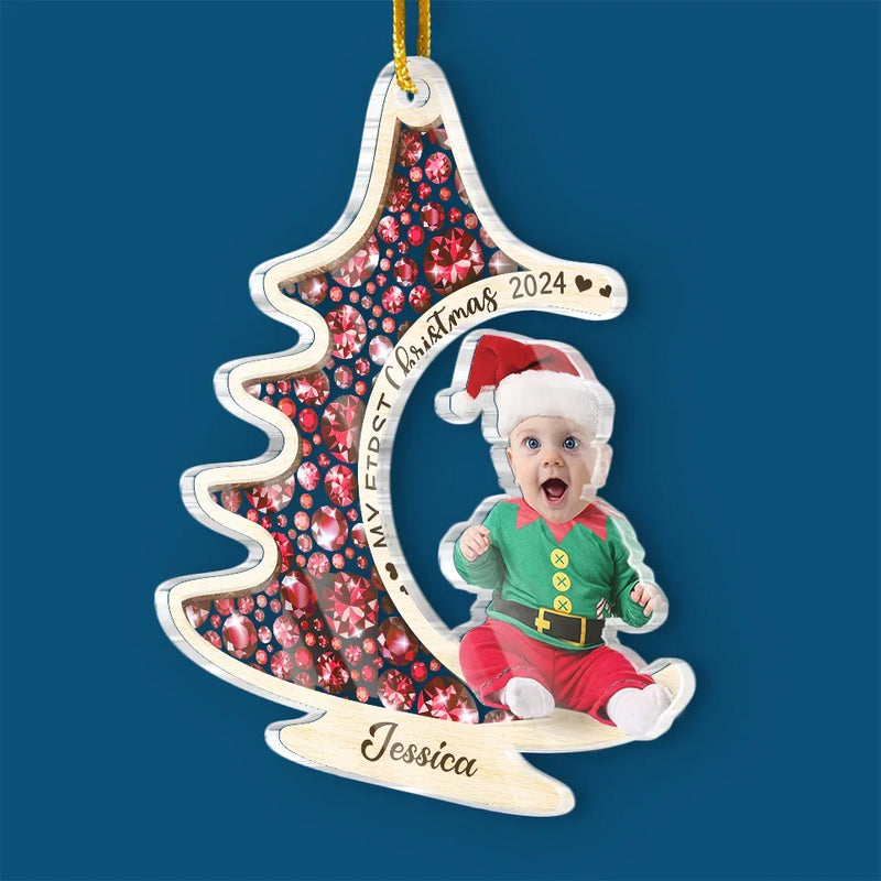 Custom Photo A Baby’s Smile Is The Best Christmas Gift Of All - Family Personalized Custom Ornament - Acrylic Custom Shaped - Christmas Gift For Baby Kids, Newborn Baby, First Christmas