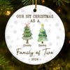 The Love In Our Family Tree Is Timeless - Family Personalized Custom Ornament - Ceramic Round Shaped - Christmas Gift For Family Members, First Christmas