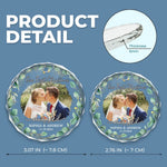 Custom Photo I Want To Be With You Until My Last Page - Couple Personalized Custom Circle Glass Ornament - Christmas Gift For Couple, Husband, Wife