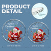 Custom Photo My Adorable Little Santa Who Brings Joy To My Heart - Family Personalized Custom Circle Glass Ornament - Christmas Gift For Baby Kids, Newborn Baby, First Christmas