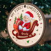 Custom Photo Your First Christmas Is A Gift We’ll Cherish Forever - Family Personalized Custom Ornament - Wood Custom Shaped - Christmas Gift For Baby Kids, Newborn Baby, First Christmas