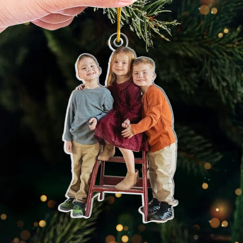 Custom Photo Custom Photo Acrylic Ornament - Personalized  Christmas Birthday Gifts For Mom, Dad, Kids - Keep Calm And Have A Merry Christmas
