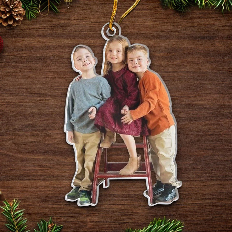 Custom Photo Custom Photo Acrylic Ornament - Personalized  Christmas Birthday Gifts For Mom, Dad, Kids - Keep Calm And Have A Merry Christmas