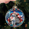 Custom Photo You Make My Heart Smile Every Day - Couple Personalized Custom Ornament - Acrylic Custom Shaped - Christmas Gift For Husband Wife, Anniversary