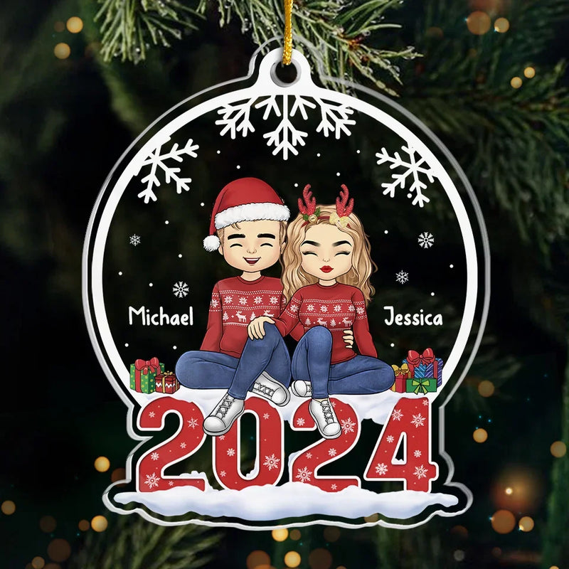 Perfect For Hanging On The Tree And Cherishing Memories - Couple Personalized Custom Ornament - Acrylic Custom Shaped - Christmas Gift For Husband Wife, Anniversary
