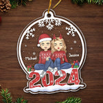Perfect For Hanging On The Tree And Cherishing Memories - Couple Personalized Custom Ornament - Acrylic Custom Shaped - Christmas Gift For Husband Wife, Anniversary