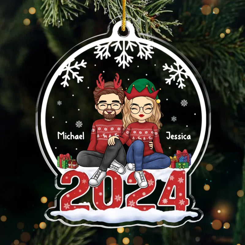 Perfect For Hanging On The Tree And Cherishing Memories - Couple Personalized Custom Ornament - Acrylic Custom Shaped - Christmas Gift For Husband Wife, Anniversary