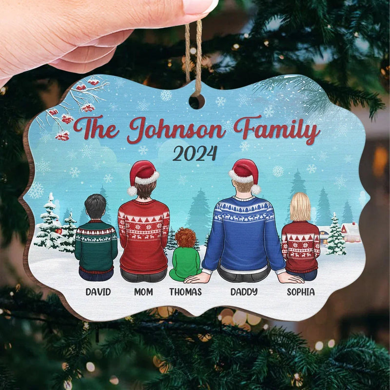 My Favorite Part Of Christmas Is Family - Family Personalized Custom Ornament - Wood Benelux Shaped - Christmas Gift For Family Members