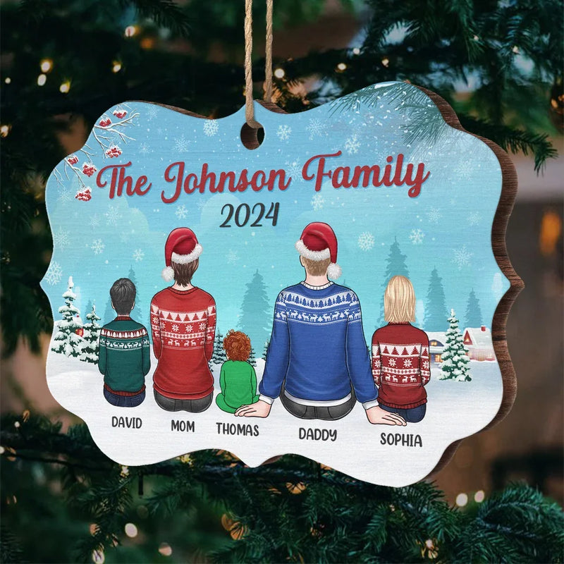 My Favorite Part Of Christmas Is Family - Family Personalized Custom Ornament - Wood Benelux Shaped - Christmas Gift For Family Members